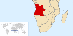 Location of Angola