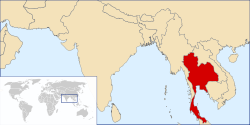 Location of Thailand