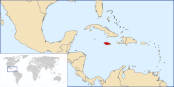 Location of Jamaica